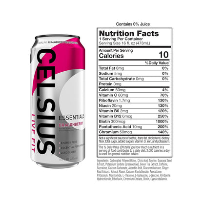 CELSIUS Essentials 16 fl oz sparkling energy drink pack