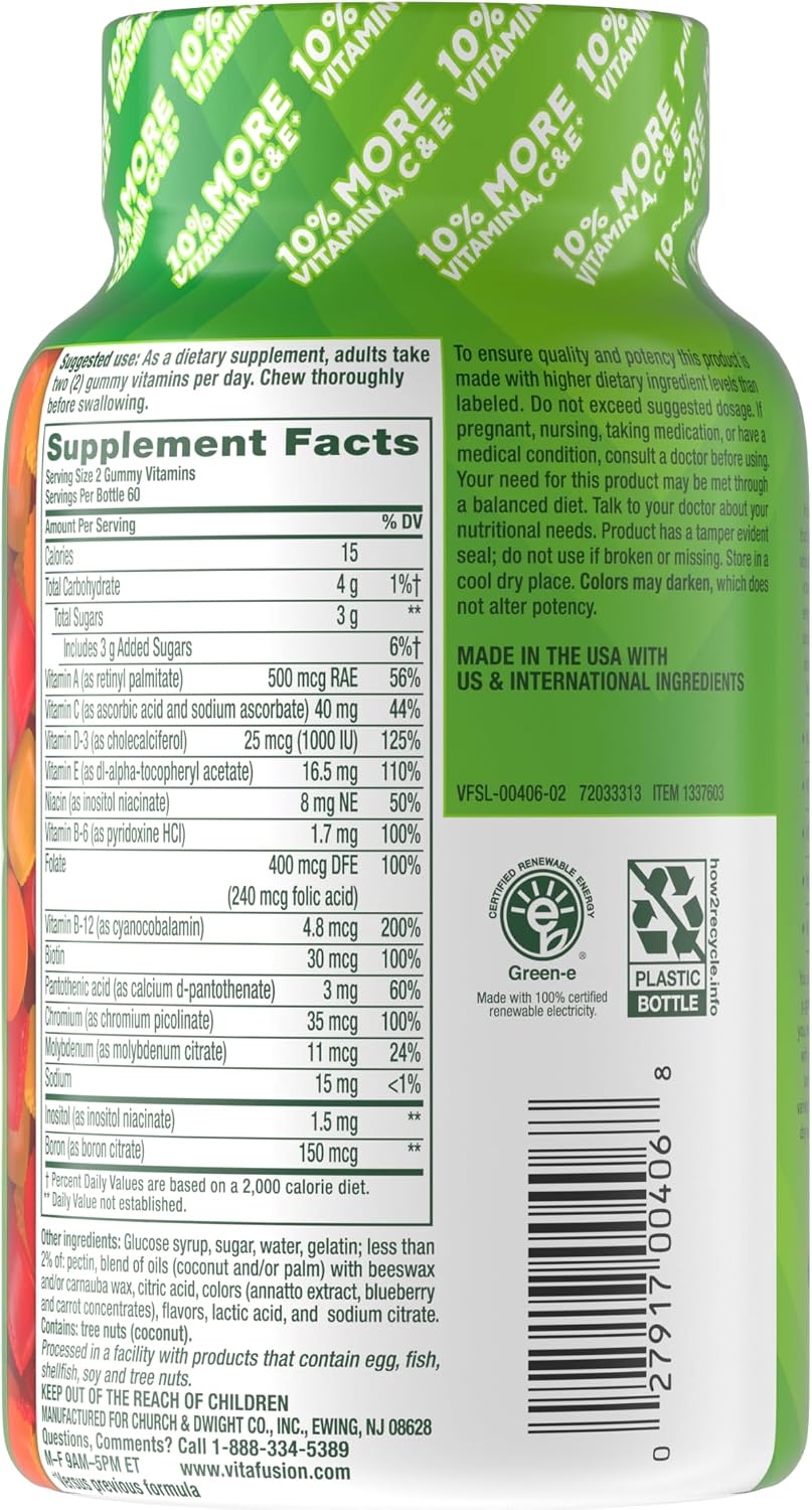 Fruit flavored adult multivitamin gummies