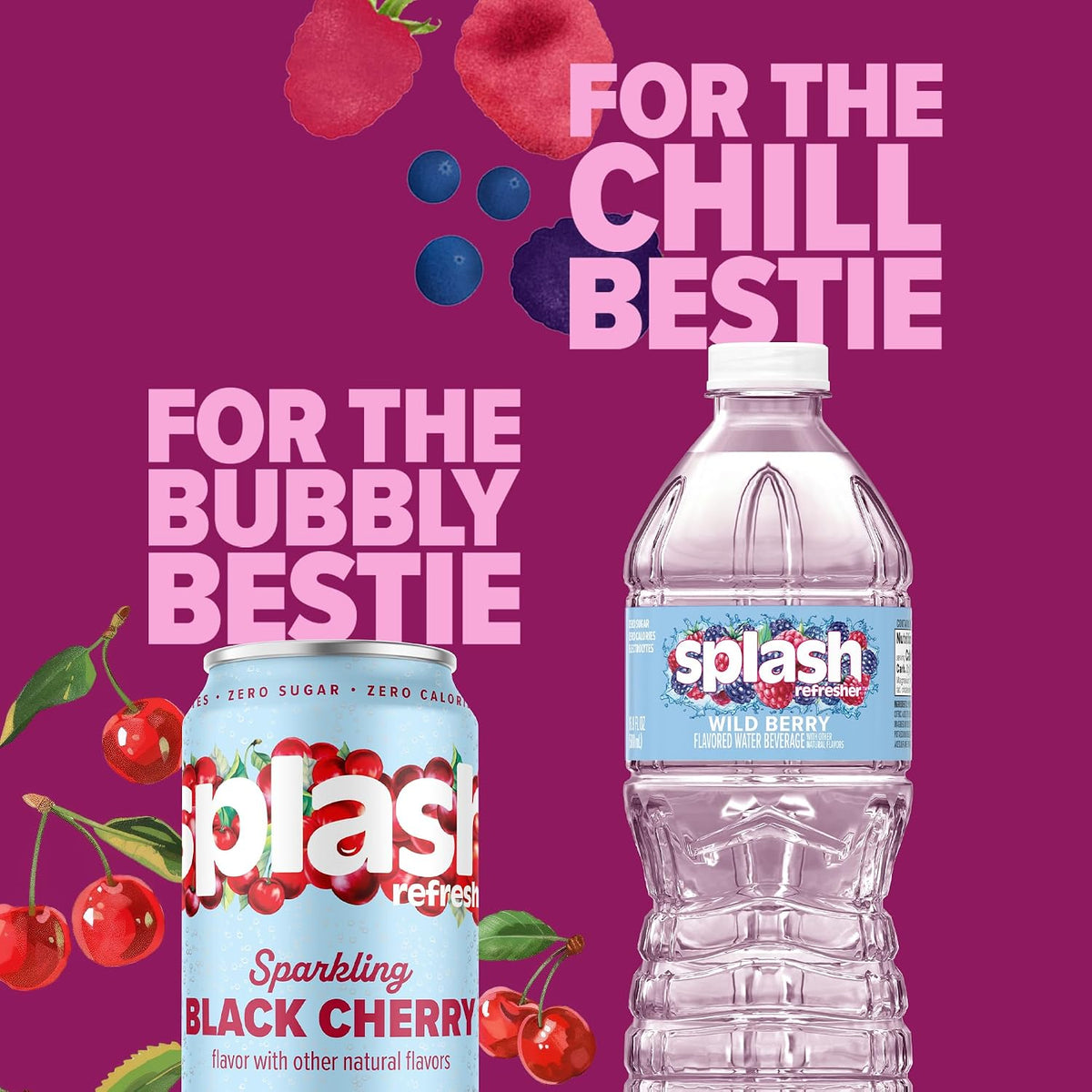 SPLASH REFRESHER fruit flavored hydration bottles