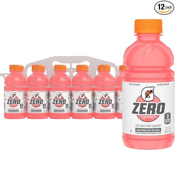Gatorade Zero Sugar Watermelon Splash 12oz 12-pack bottles