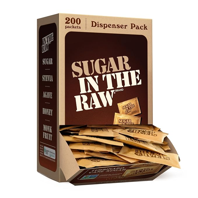 Sugar In The Raw turbinado cane sugar packets 200 count