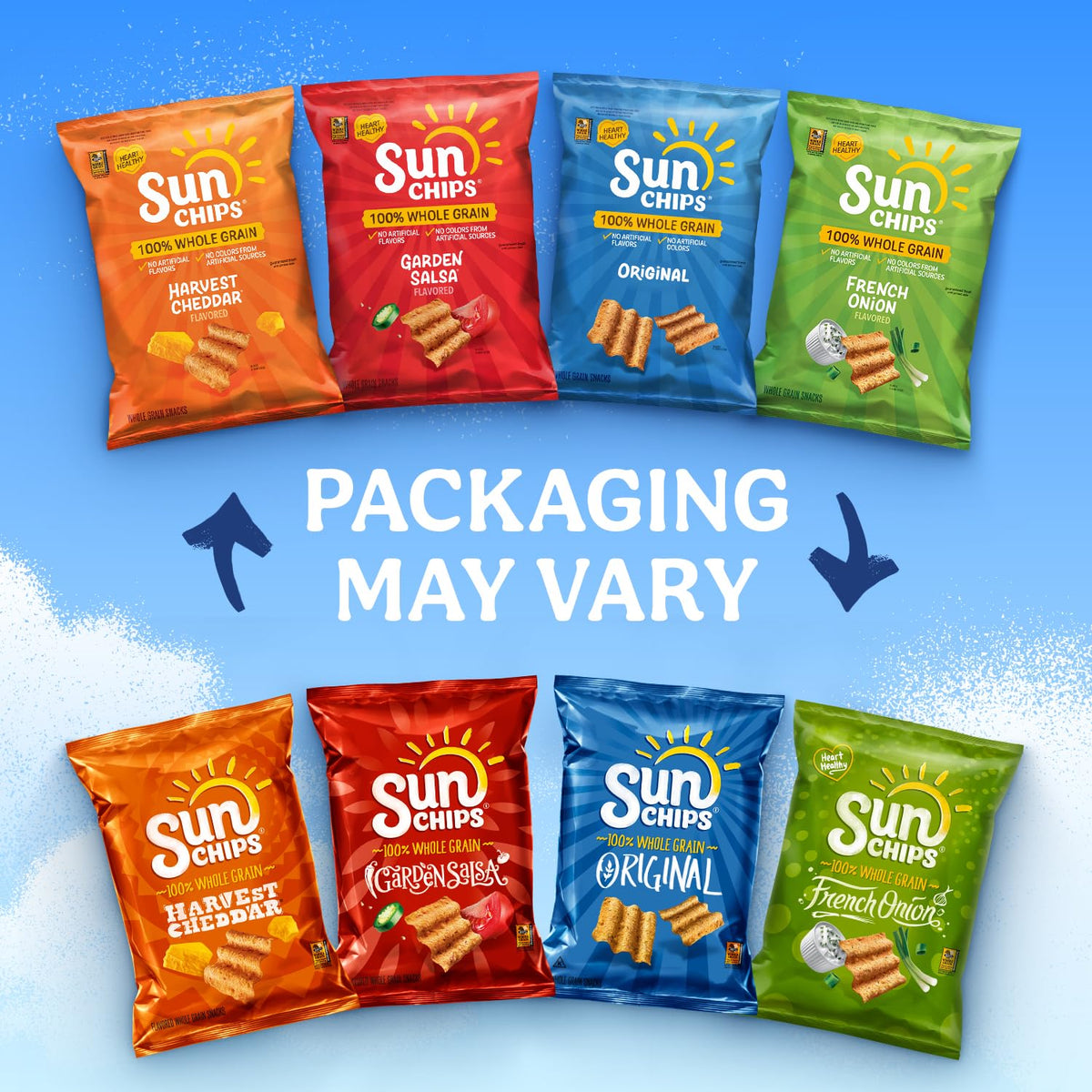 7 oz bag of Sunchips Harvest Cheddar snacks