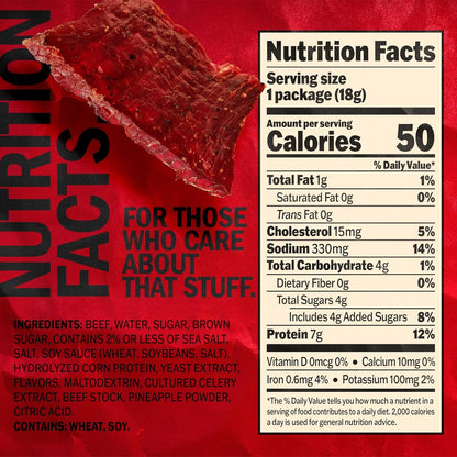 Original smoky beef jerky made with real beef