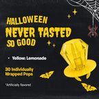 Yellow lemonade Ring Pop candy for trick-or-treating