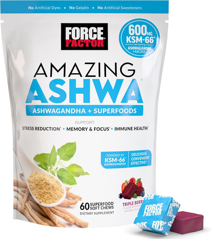 Ashwagandha stress support soft chews by Force Factor