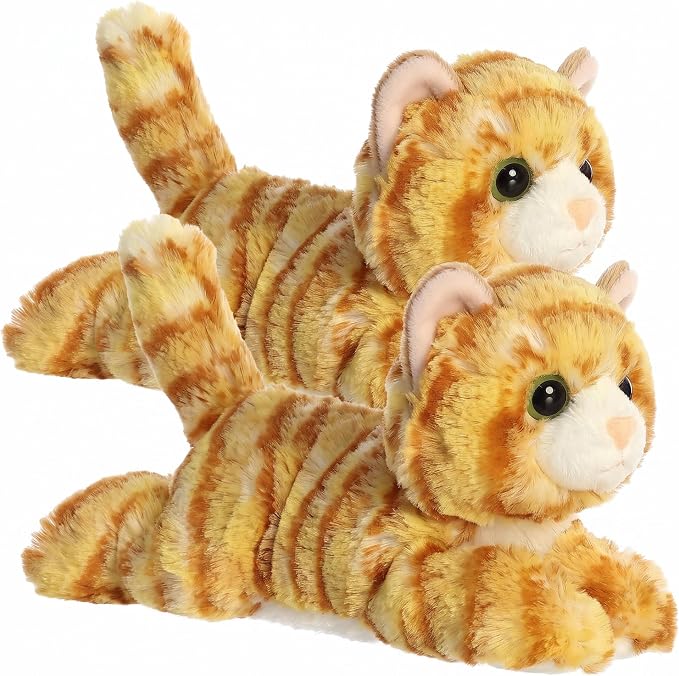 Aurora 8 inch ginger cat stuffed animal