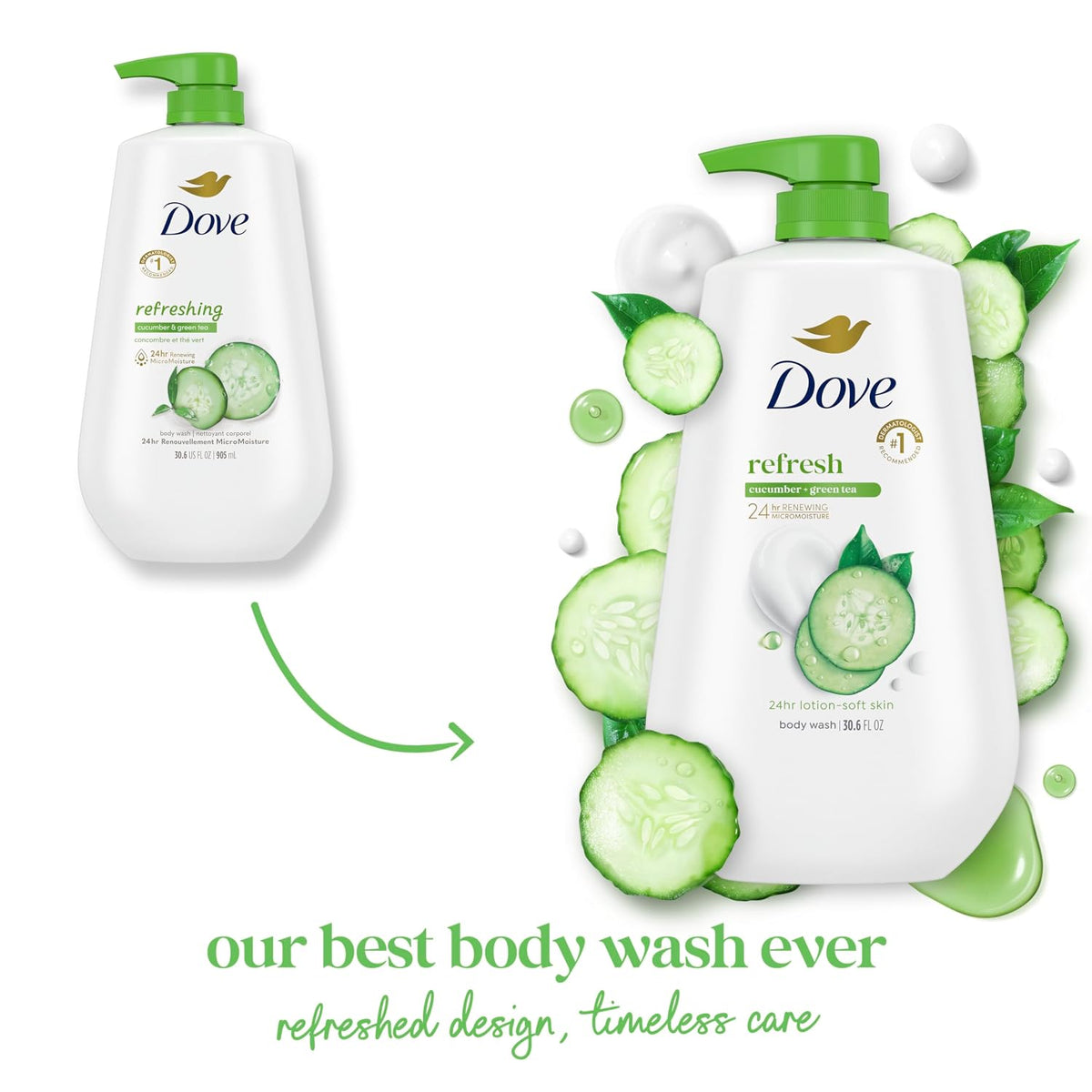 Dove cucumber and green tea moisturizing body cleanser