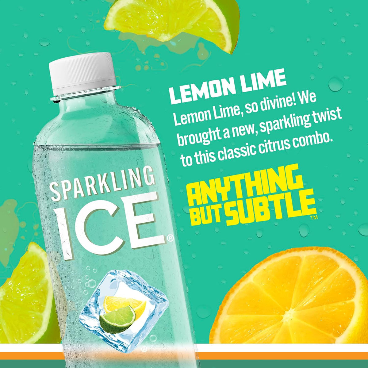 Low calorie lemon lime carbonated water pack
