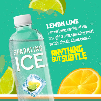 Low calorie lemon lime carbonated water pack