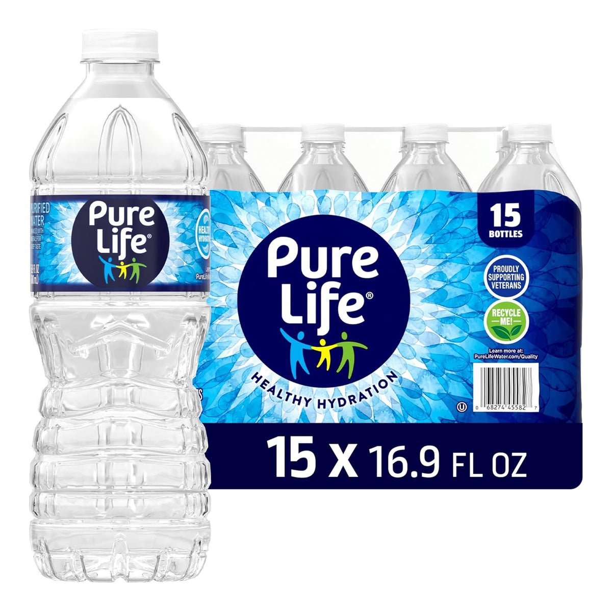 Pure Life 16.9 fl oz purified water bottles