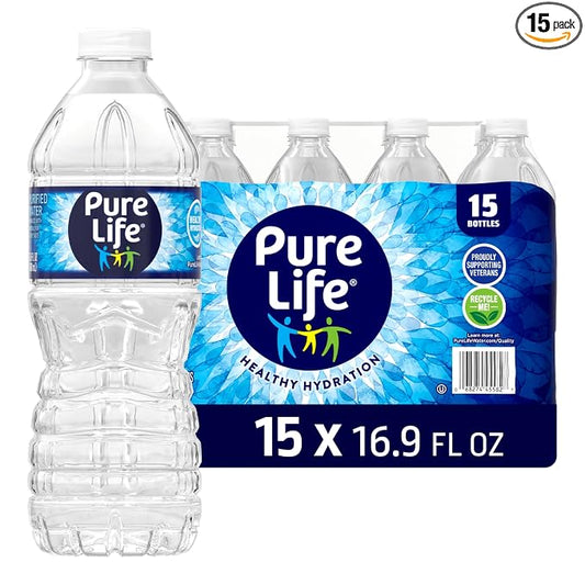 Pure Life purified bottled water 15 pack