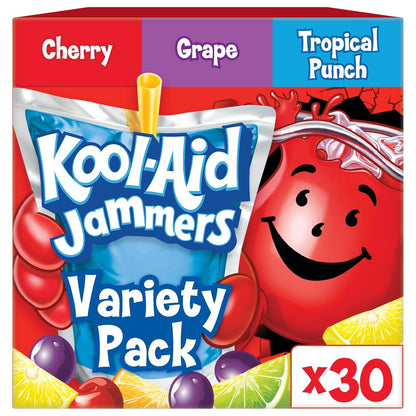 Kool-Aid Tropical Punch Grape and Cherry drink pouches