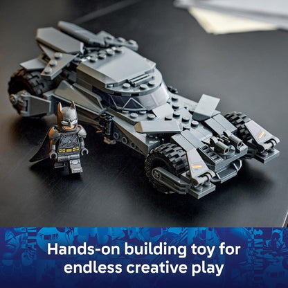 LEGO Batman display model with golden anniversary coin