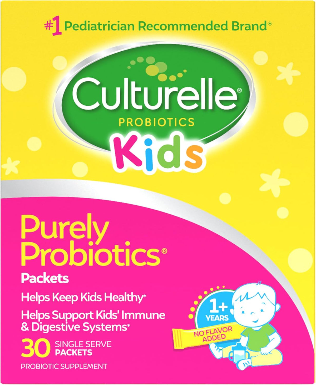 Culturelle kids unflavored probiotic packets ages 1 plus