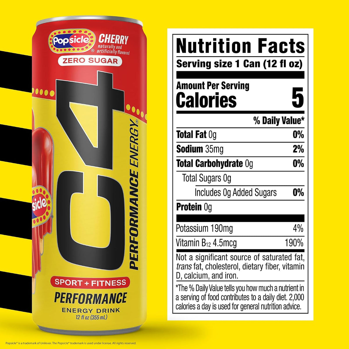 C4 Cherry Popsicle performance energy drink pack