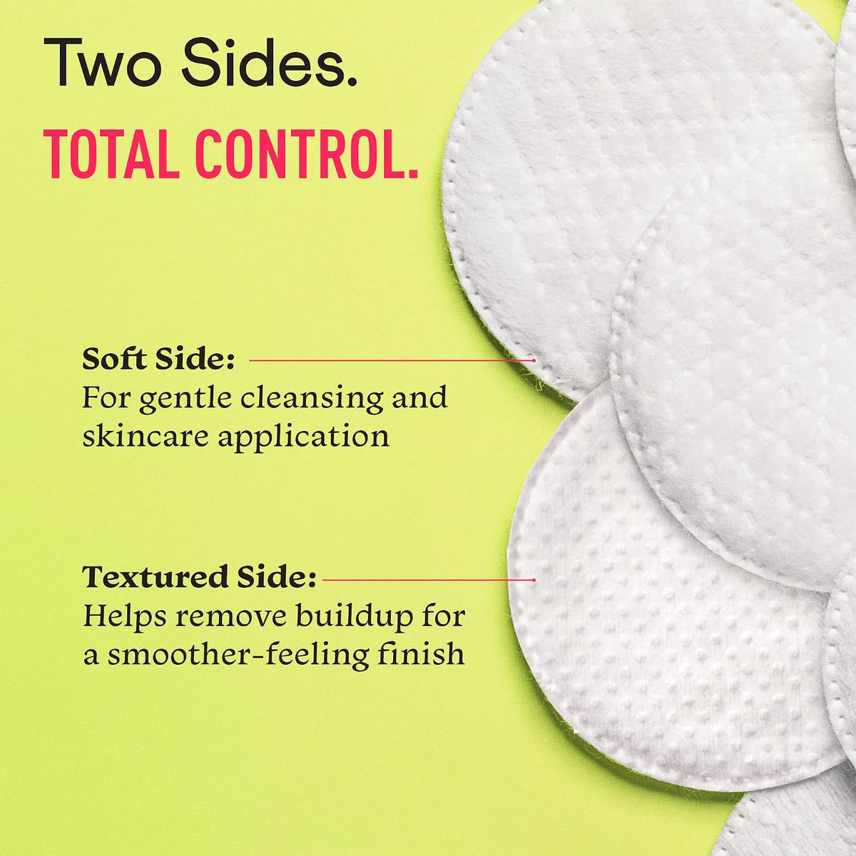 Large soft facial cleansing cotton pads