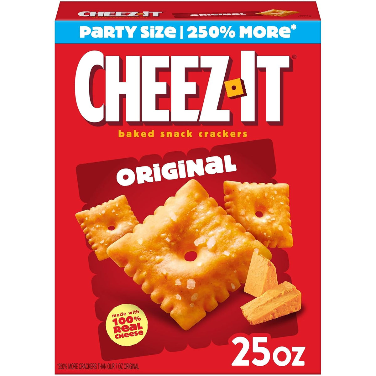 Cheez-It baked snack crackers original flavor box