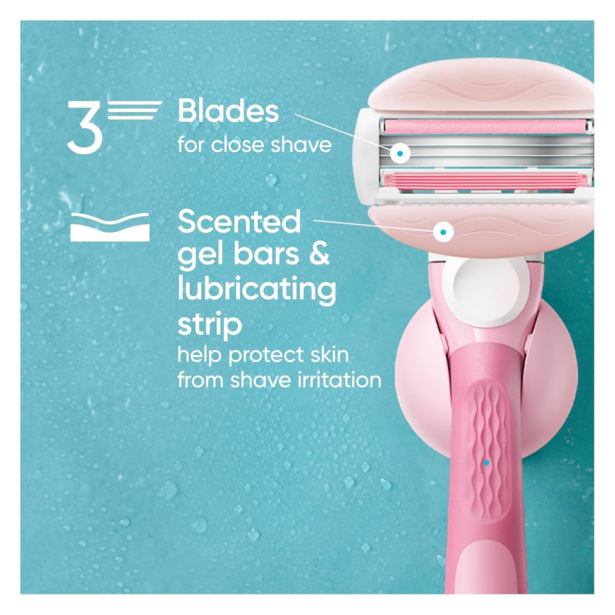 White Tea scented Venus ComfortGlide refill blades