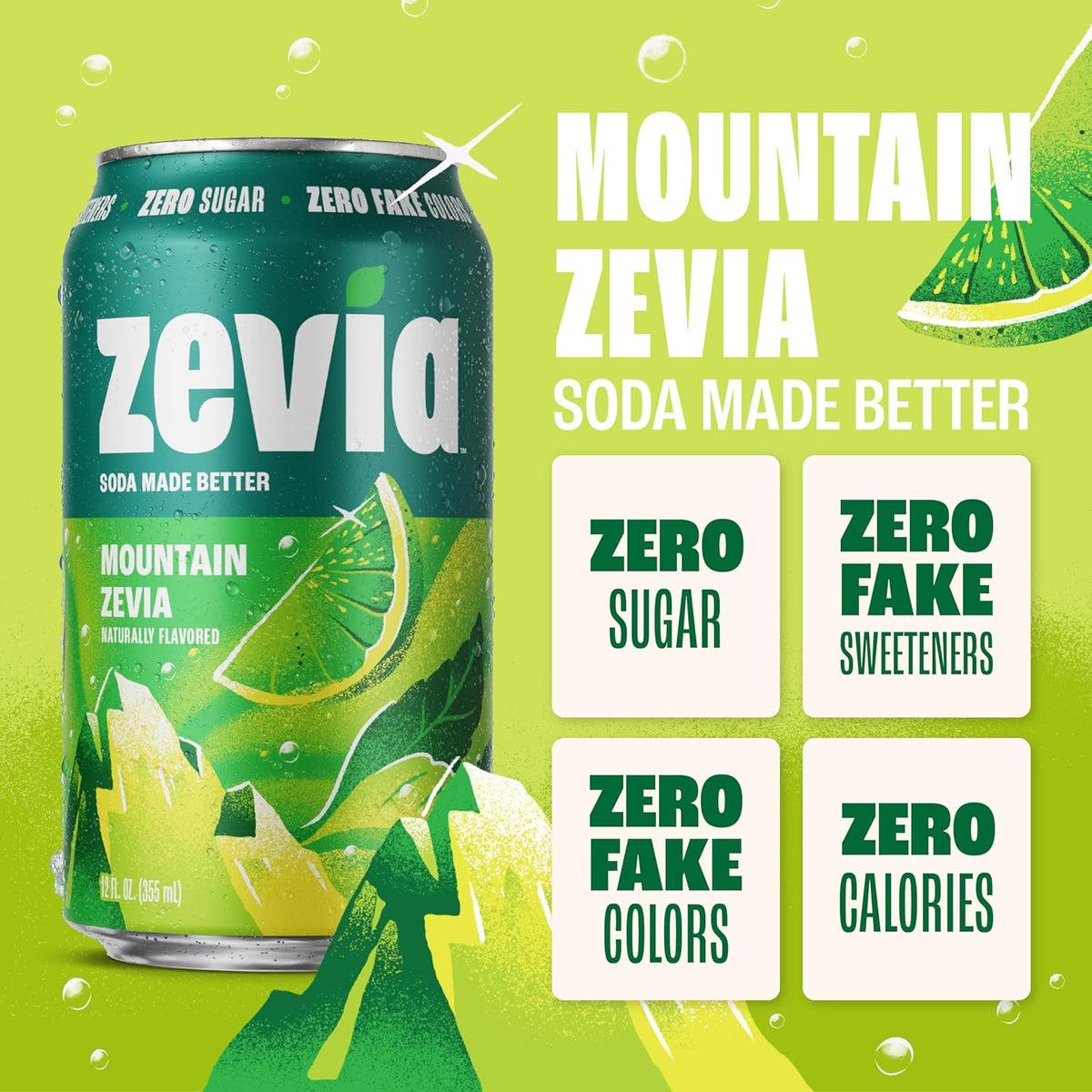 Zevia gluten-free vegan zero calorie soda pack