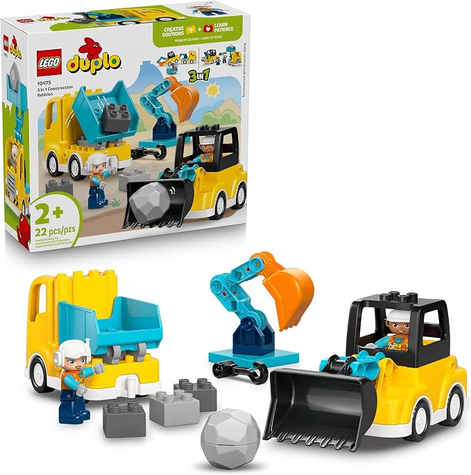 LEGO DUPLO Town 3 in 1 construction vehicles set
