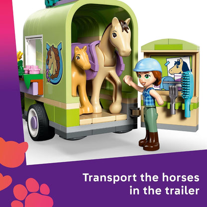 LEGO Friends horse care playset with picnic area and fence jump