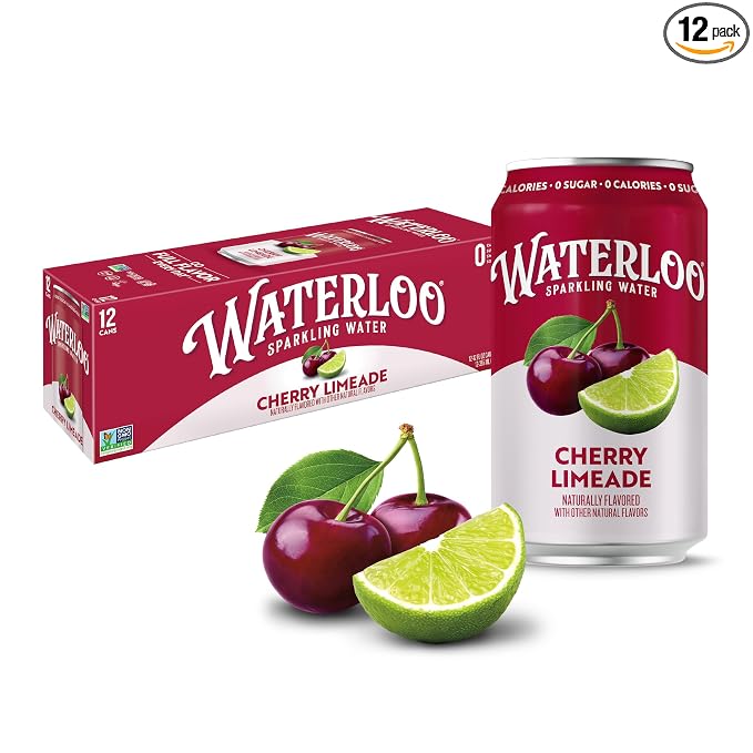 Waterloo Cherry Limeade sparkling water 12 pack cans