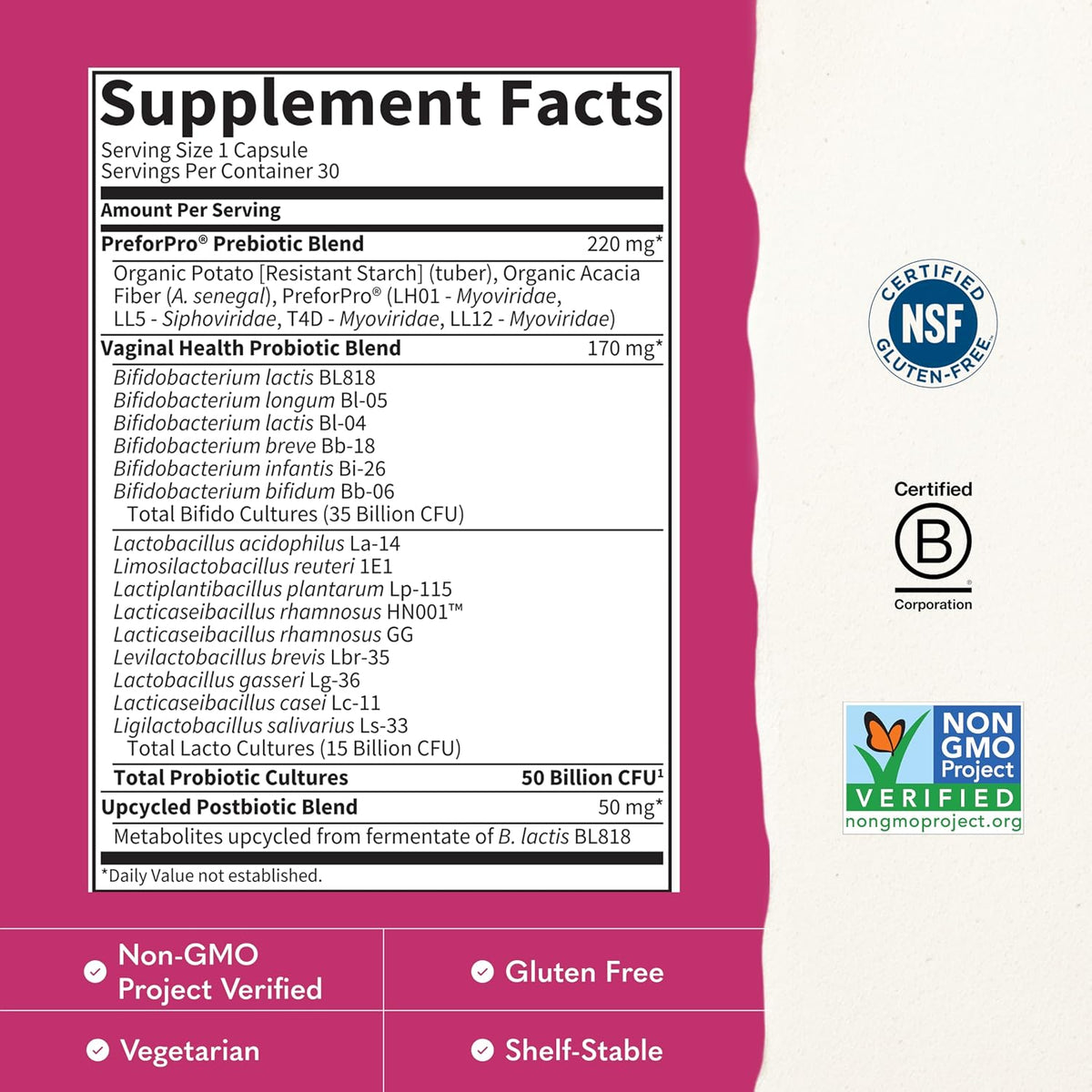 Garden of Life Dr. Formulated women's probiotic capsules