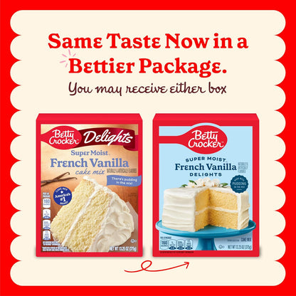 Betty Crocker 13.25 oz cake mix package