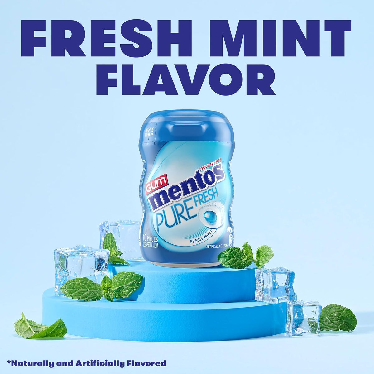 Mentos Pure Fresh xylitol-sweetened mint gum