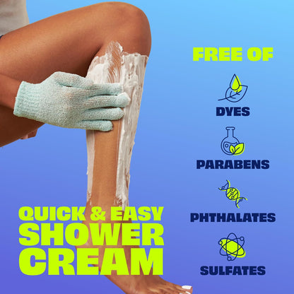 Nair shower depilatory cream for legs arms underarms and bikini area
