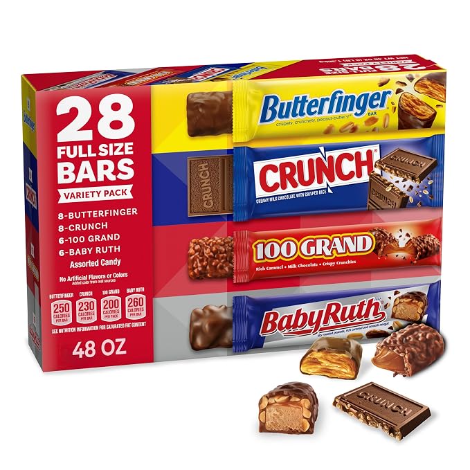 Butterfinger assorted full size candy bars 28 count box