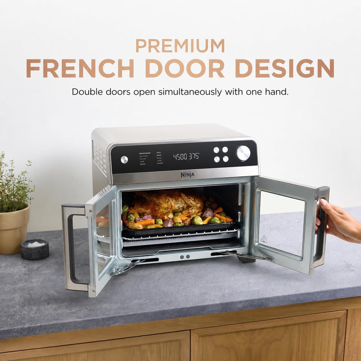 Ninja French Door Premier oven for family-sized cooking