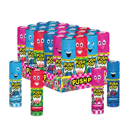 Assorted Push Pop variety pack with four flavors