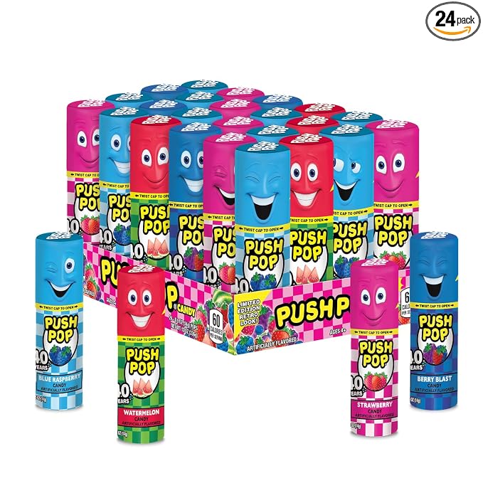 Push Pop Halloween candy lollipops 24 count box