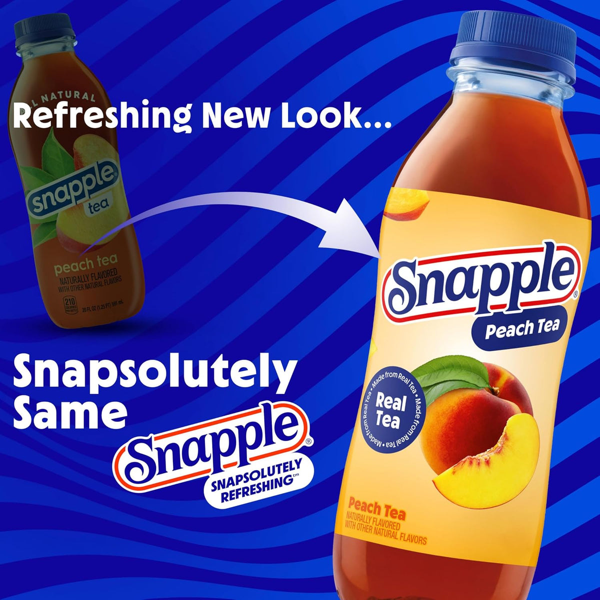 Snapple tea with classic peach flavor