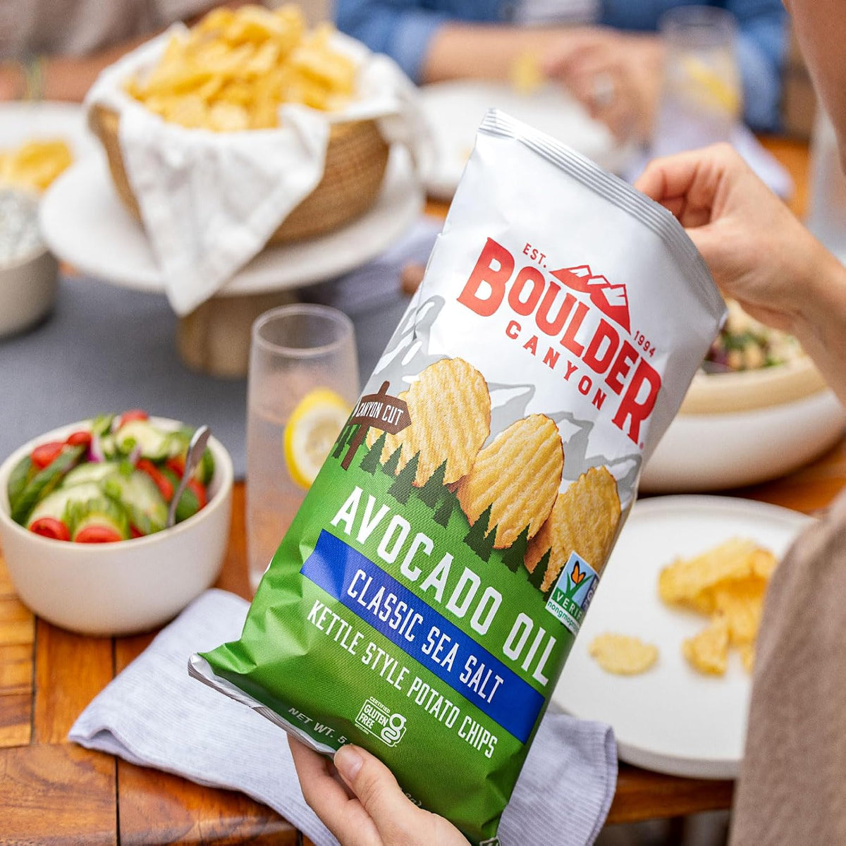 Single serve Boulder Canyon kettle cooked chips