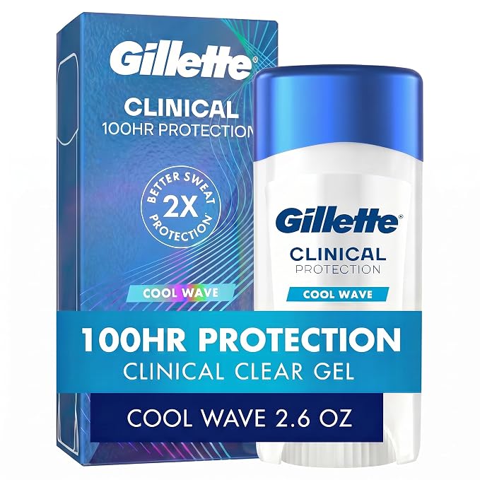 Gillette Clinical Cool Wave clear gel deodorant for men