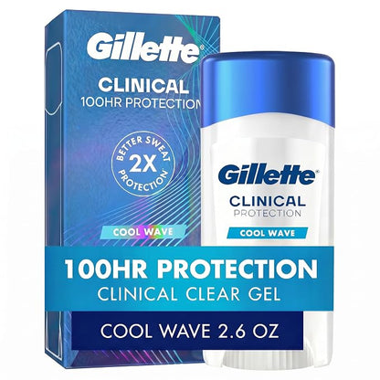 Gillette Clinical Cool Wave clear gel deodorant for men