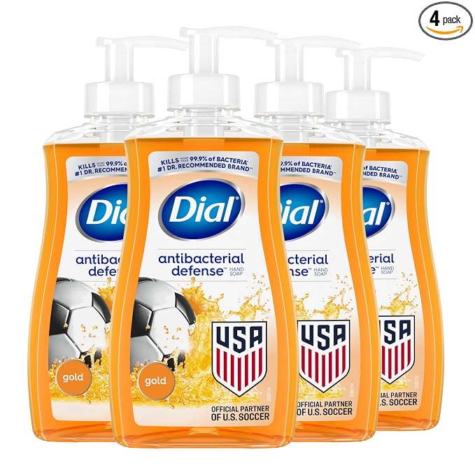 Dial antibacterial liquid hand soap aloe gold scent 4 pack