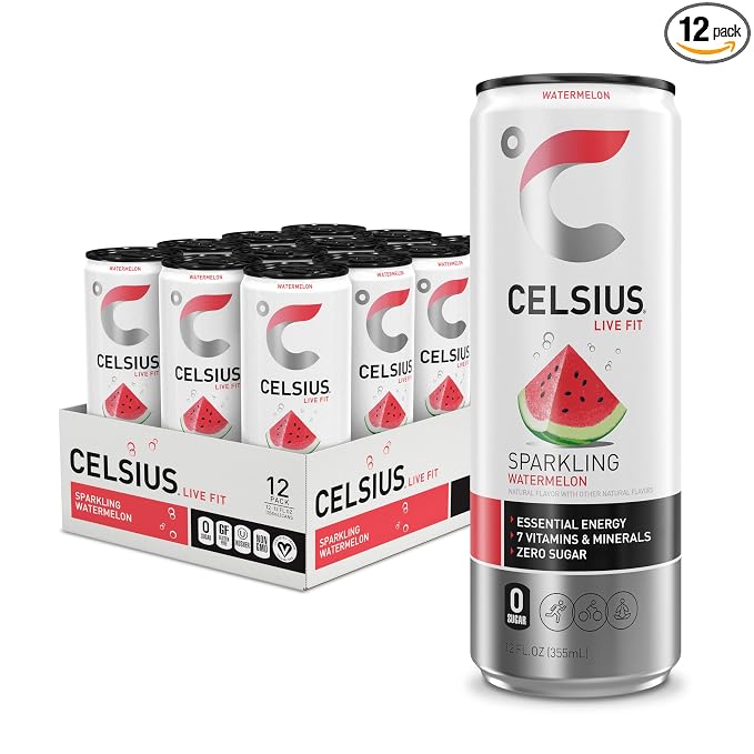 CELSIUS Sparkling Watermelon sugar free energy drink 12 pack