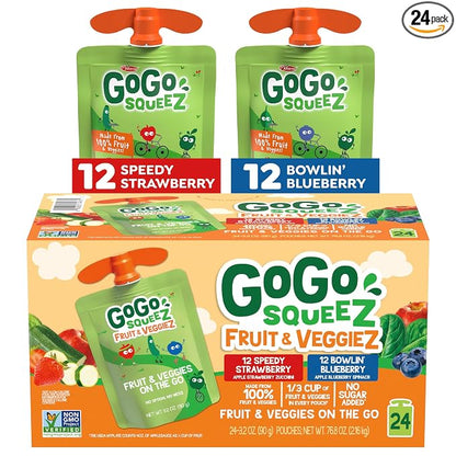 GoGo SqueeZ no sugar added applesauce variety pack 24 count