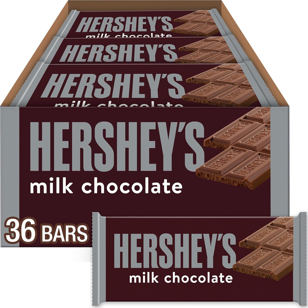 Full size HERSHEY'S milk chocolate bar 1.55 oz