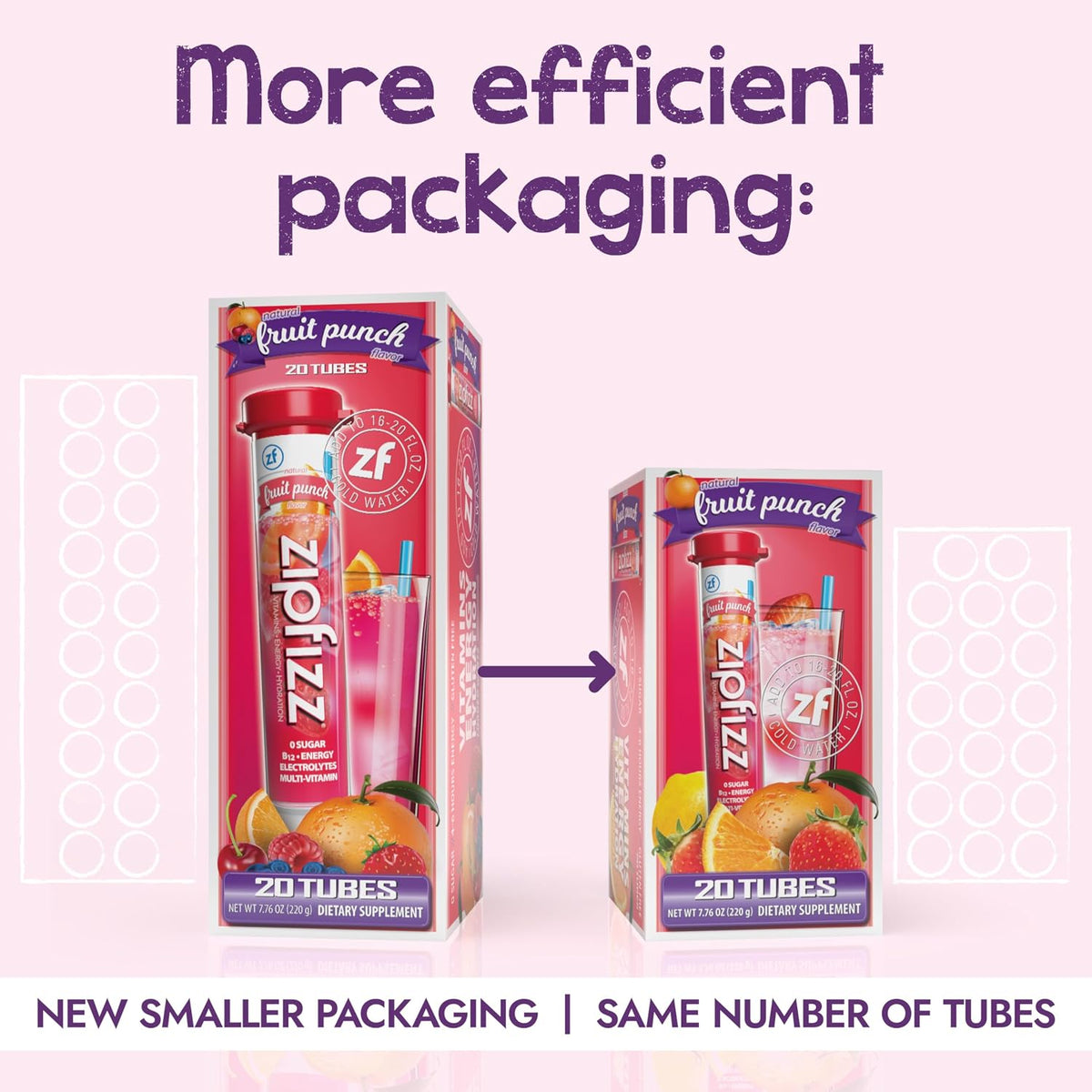 Zipfizz drink mix tube for cold water bottle