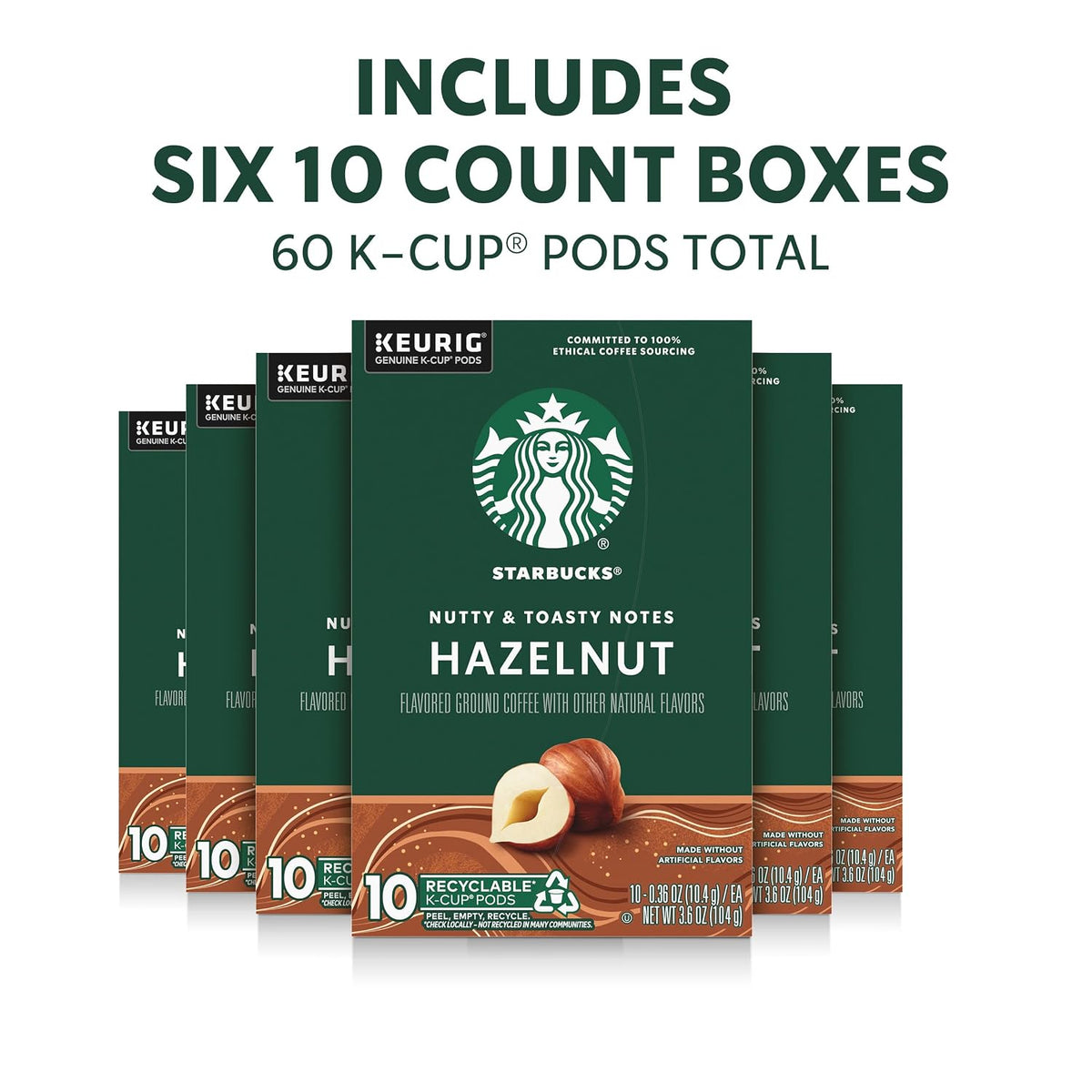 Starbucks light roast hazelnut coffee pods