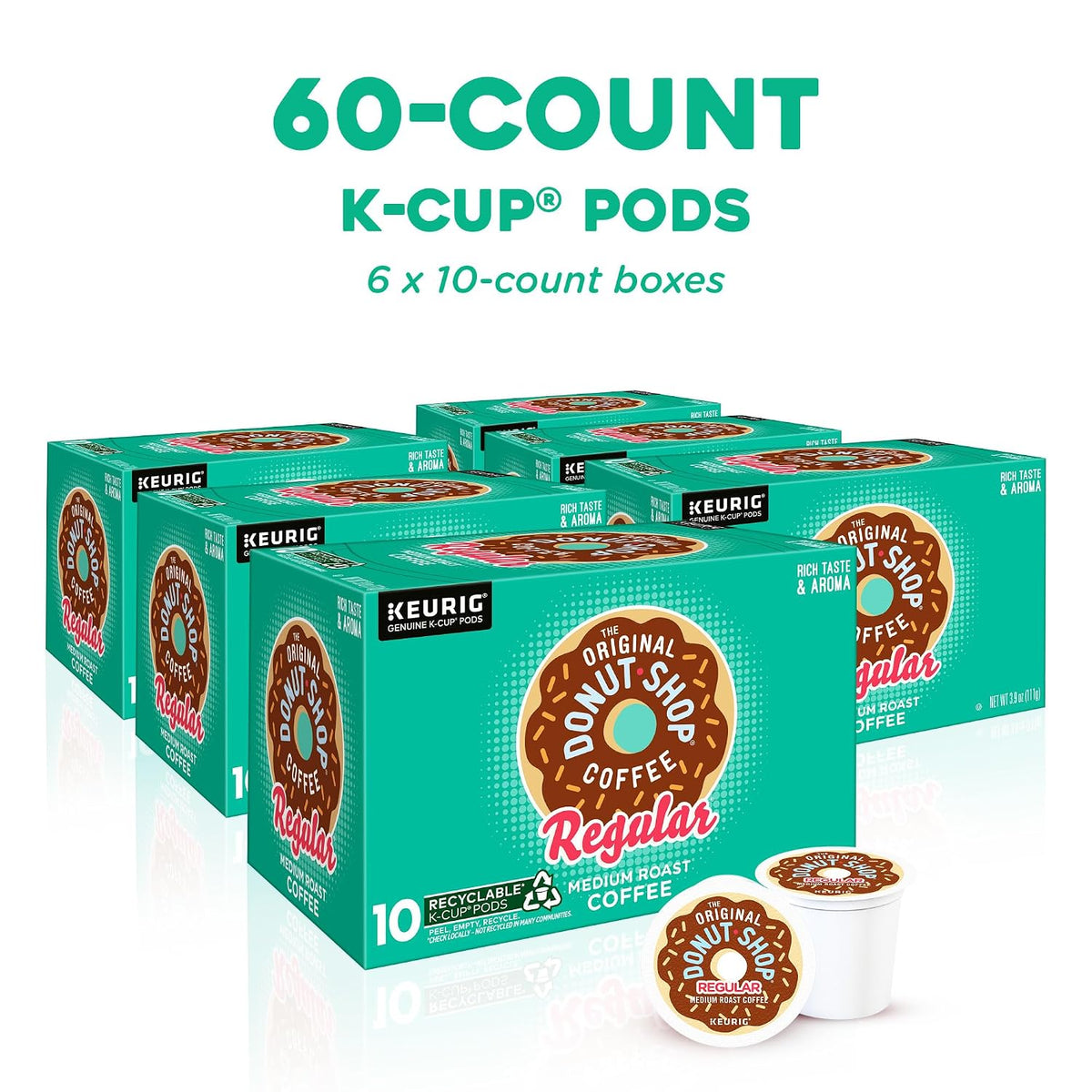 Regular K-Cup coffee pods from The Original Donut Shop