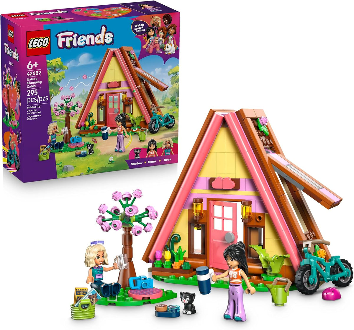 LEGO Friends A-frame glamping cabin building set