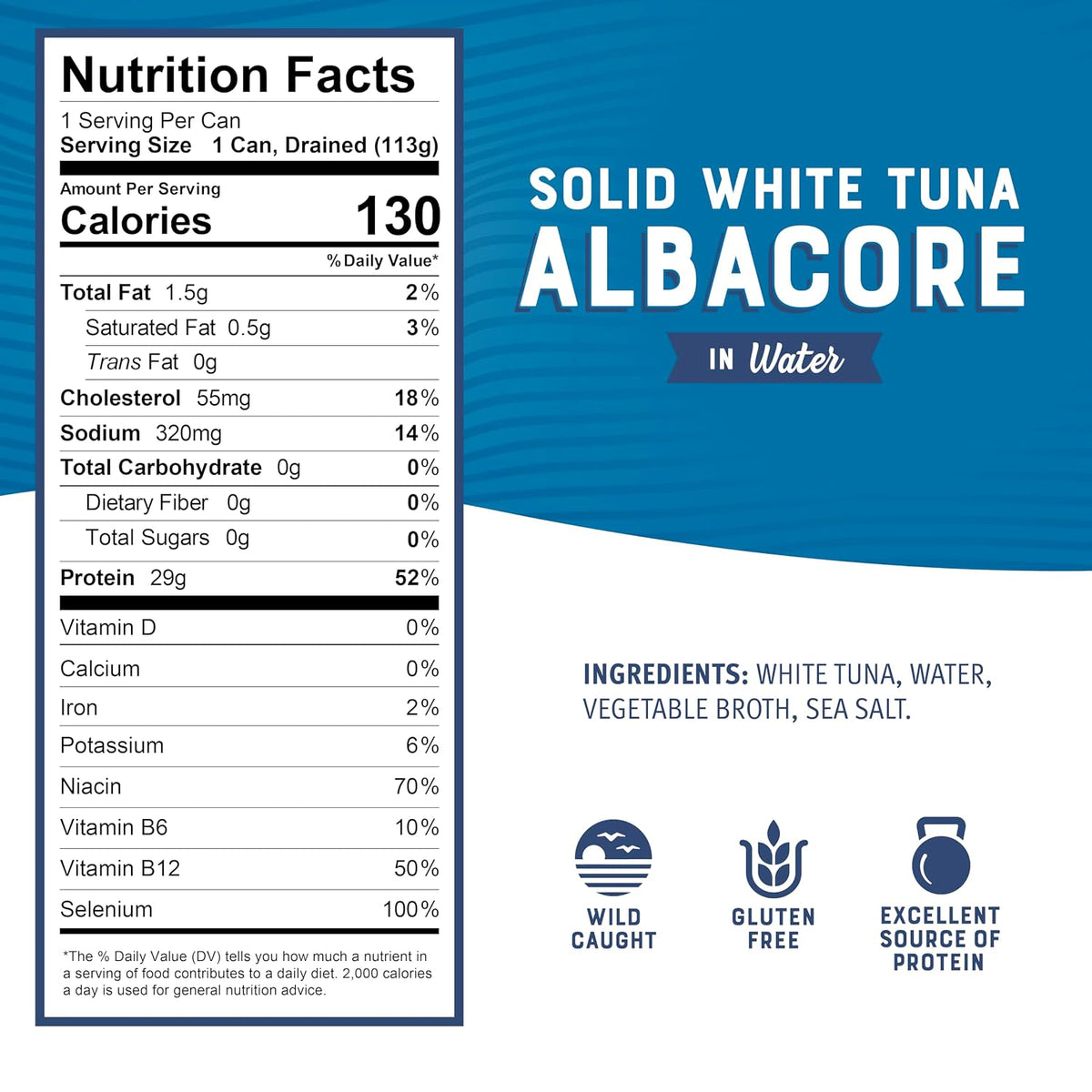 Solid white albacore tuna canned pantry staple