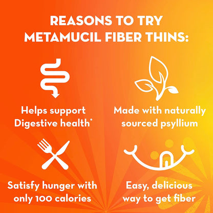 Metamucil daily psyllium fiber snack thins chocolate flavor