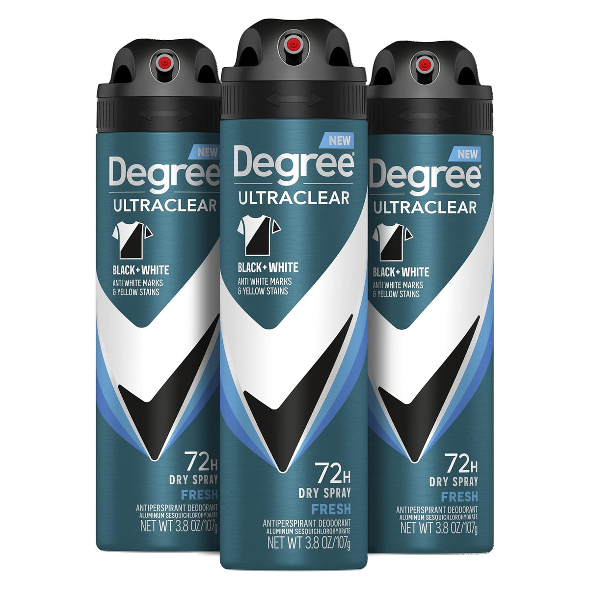 Degree Men UltraClear dry spray deodorant cans
