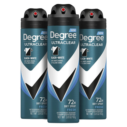 Degree Men UltraClear dry spray deodorant cans